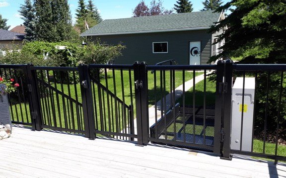 Two New Gates on a Straight Through Wheelchair Platform Lift Installation