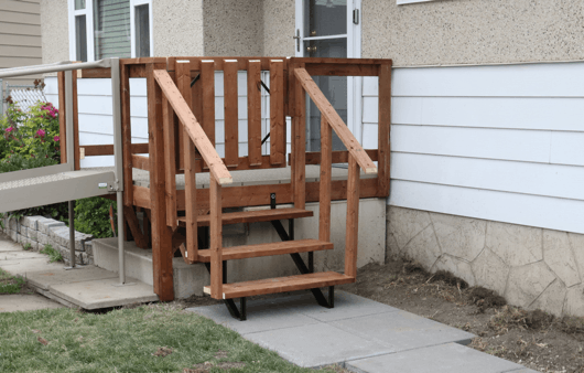 Turning Surfaces for Wheelchair Ramp