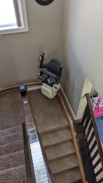 Handicare FreeCurve Stairlift Installation in Calgary