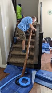 curved stair lift installation