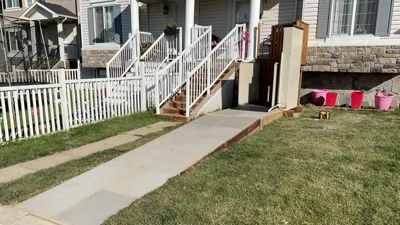 VPL with custom patio block ramp