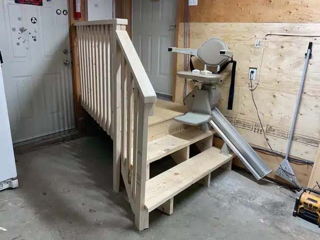 Stairlift IMG in Garage near Calgary