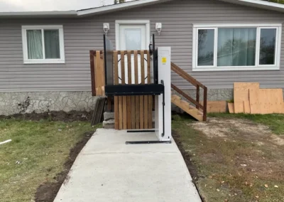 Vertical Platform Lift with Sidewalk Installation