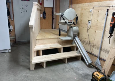 Stair Lift in Garage in Calgary Area